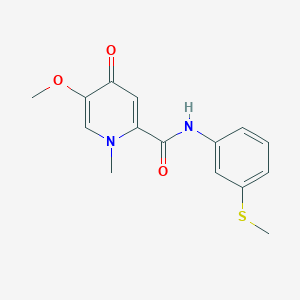 molecular formula C15H16N2O3S B2755964 5-methoxy-1-methyl-N-(3-(methylthio)phenyl)-4-oxo-1,4-dihydropyridine-2-carboxamide CAS No. 1040659-62-8