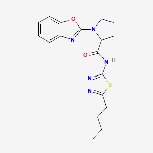 1-(1,3-benzoxazol-2-yl)-N-(5-butyl-1,3,4-thiadiazol-2-yl)pyrrolidine-2-carboxamide