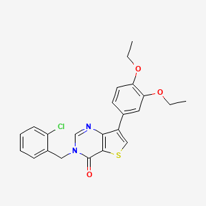 3-(2-chlorobenzyl)-7-(3,4-diethoxyphenyl)thieno[3,2-d]pyrimidin-4(3H)-one