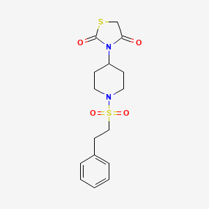 3-(1-(Phenethylsulfonyl)piperidin-4-yl)thiazolidine-2,4-dione