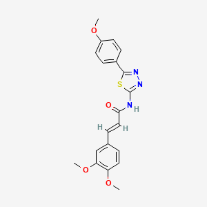 (E)-3-(3,4-dimethoxyphenyl)-N-(5-(4-methoxyphenyl)-1,3,4-thiadiazol-2-yl)acrylamide