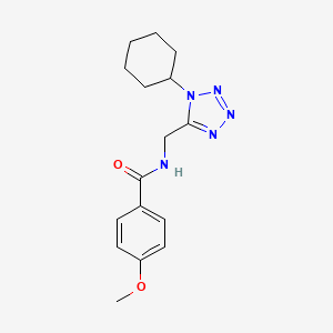 N-((1-cyclohexyl-1H-tetrazol-5-yl)methyl)-4-methoxybenzamide