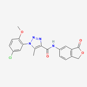 1-(5-chloro-2-methoxyphenyl)-5-methyl-N-(3-oxo-1,3-dihydro-2-benzofuran-5-yl)-1H-1,2,3-triazole-4-carboxamide