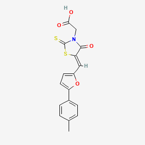 (Z)-2-(4-oxo-2-thioxo-5-((5-(p-tolyl)furan-2-yl)methylene)thiazolidin-3-yl)acetic acid