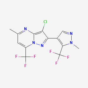 3-chloro-5-methyl-2-[1-methyl-5-(trifluoromethyl)-1H-pyrazol-4-yl]-7-(trifluoromethyl)pyrazolo[1,5-a]pyrimidine