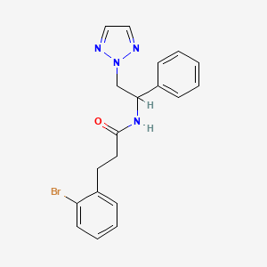 3-(2-bromophenyl)-N-(1-phenyl-2-(2H-1,2,3-triazol-2-yl)ethyl)propanamide