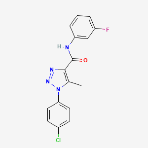 1-(4-chlorophenyl)-N-(3-fluorophenyl)-5-methyl-1H-1,2,3-triazole-4-carboxamide