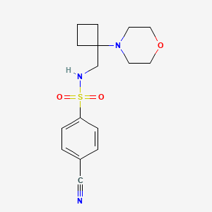 4-Cyano-N-[(1-morpholin-4-ylcyclobutyl)methyl]benzenesulfonamide