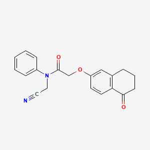 molecular formula C20H18N2O3 B2755992 N-(cyanomethyl)-2-[(5-oxo-5,6,7,8-tetrahydronaphthalen-2-yl)oxy]-N-phenylacetamide CAS No. 1333810-06-2