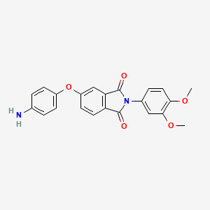 molecular formula C22H18N2O5 B2755993 5-(4-氨基苯氧基)-2-(3,4-二甲氧基苯基)-1H-异吲哚-1,3(2H)-二酮 CAS No. 310451-93-5