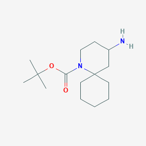 molecular formula C15H28N2O2 B2755999 Tert-butyl 4-amino-1-azaspiro[5.5]undecane-1-carboxylate CAS No. 929971-83-5
