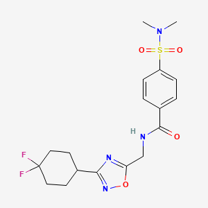 N-((3-(4,4-difluorocyclohexyl)-1,2,4-oxadiazol-5-yl)methyl)-4-(N,N-dimethylsulfamoyl)benzamide