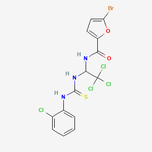5-bromo-N-(2,2,2-trichloro-1-(3-(2-chlorophenyl)thioureido)ethyl)furan-2-carboxamide