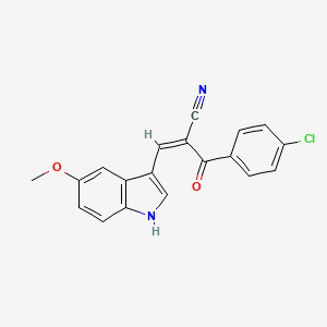 (Z)-2-(4-chlorobenzoyl)-3-(5-methoxy-1H-indol-3-yl)prop-2-enenitrile