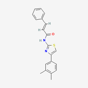 N-(4-(3,4-dimethylphenyl)thiazol-2-yl)cinnamamide