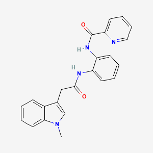 molecular formula C23H20N4O2 B2756019 N-(2-(2-(1-methyl-1H-indol-3-yl)acetamido)phenyl)picolinamide CAS No. 1207029-06-8