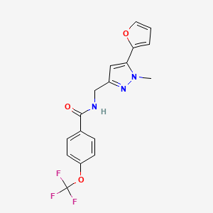 N-((5-(furan-2-yl)-1-methyl-1H-pyrazol-3-yl)methyl)-4-(trifluoromethoxy)benzamide