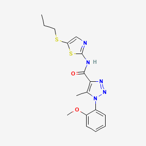 1-(2-methoxyphenyl)-5-methyl-N-(5-propylsulfanyl-1,3-thiazol-2-yl)triazole-4-carboxamide