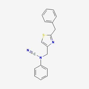 N-[(2-benzyl-1,3-thiazol-4-yl)methyl]-N-cyanoaniline
