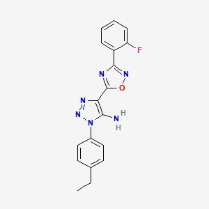 1-(4-ethylphenyl)-4-[3-(2-fluorophenyl)-1,2,4-oxadiazol-5-yl]-1H-1,2,3-triazol-5-amine