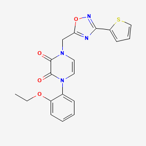 1-(2-ethoxyphenyl)-4-((3-(thiophen-2-yl)-1,2,4-oxadiazol-5-yl)methyl)pyrazine-2,3(1H,4H)-dione