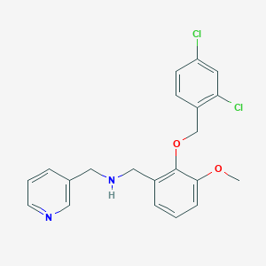 N-{2-[(2,4-dichlorobenzyl)oxy]-3-methoxybenzyl}-N-(3-pyridinylmethyl)amine