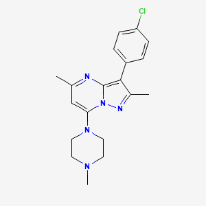 3-(4-Chlorophenyl)-2,5-dimethyl-7-(4-methylpiperazin-1-yl)pyrazolo[1,5-a]pyrimidine