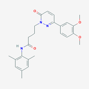 molecular formula C25H29N3O4 B2756043 4-(3-(3,4-dimethoxyphenyl)-6-oxopyridazin-1(6H)-yl)-N-mesitylbutanamide CAS No. 952991-23-0