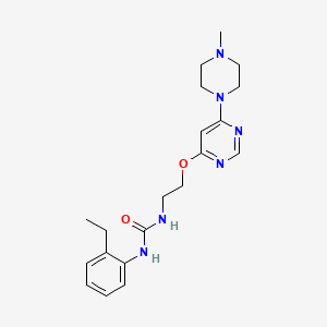 molecular formula C20H28N6O2 B2756044 1-(2-乙基苯基)-3-(2-((6-(4-甲基哌嗪-1-基)嘧啶-4-基氧)乙基)脲 CAS No. 1171661-93-0
