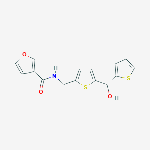 N-((5-(hydroxy(thiophen-2-yl)methyl)thiophen-2-yl)methyl)furan-3-carboxamide