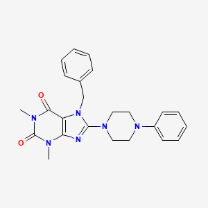 7-benzyl-1,3-dimethyl-8-(4-phenylpiperazin-1-yl)-1H-purine-2,6(3H,7H)-dione