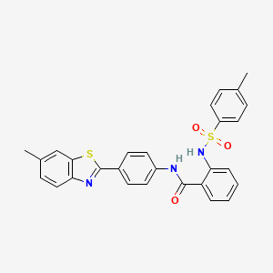 N-[4-(6-methyl-1,3-benzothiazol-2-yl)phenyl]-2-[(4-methylphenyl)sulfonylamino]benzamide