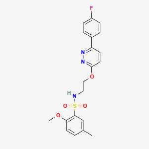 molecular formula C20H20FN3O4S B2756055 N-(2-((6-(4-fluorophenyl)pyridazin-3-yl)oxy)ethyl)-2-methoxy-5-methylbenzenesulfonamide CAS No. 920256-37-7