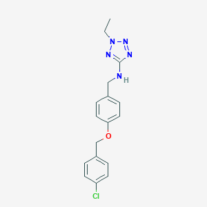 molecular formula C17H18ClN5O B275606 N-{4-[(4-chlorobenzyl)oxy]benzyl}-2-ethyl-2H-tetrazol-5-amine 