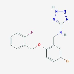 N-{5-bromo-2-[(2-fluorobenzyl)oxy]benzyl}-1H-tetrazol-5-amine