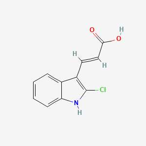 molecular formula C11H8ClNO2 B2756088 2-Chloro-1H-indole-3-acrylic acid CAS No. 161125-08-2