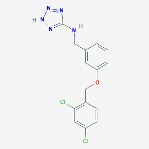 molecular formula C15H13Cl2N5O B275609 N-{3-[(2,4-dichlorobenzyl)oxy]benzyl}-1H-tetrazol-5-amine 