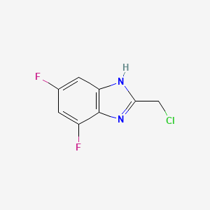molecular formula C8H5ClF2N2 B2756090 2-(氯甲基)-4,6-二氟-1H-苯并咪唑 CAS No. 1388029-43-3