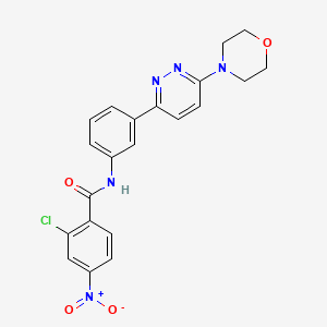 2-chloro-N-(3-(6-morpholinopyridazin-3-yl)phenyl)-4-nitrobenzamide