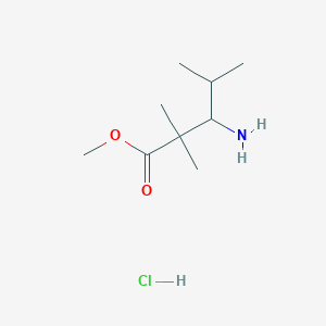 molecular formula C9H20ClNO2 B2756098 Methyl 3-amino-2,2,4-trimethylpentanoate hydrochloride CAS No. 2095409-28-0