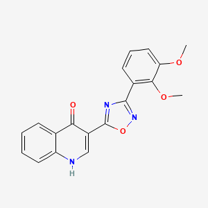 molecular formula C19H15N3O4 B2756100 3-(3-(2,3-二甲氧基苯基)-1,2,4-噁二唑-5-基)喹啉-4(1H)-酮 CAS No. 1081124-85-7