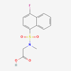 molecular formula C13H12FNO4S B2756101 N-[(4-fluoro-1-naphthyl)sulfonyl]-N-methylglycine CAS No. 650593-40-1