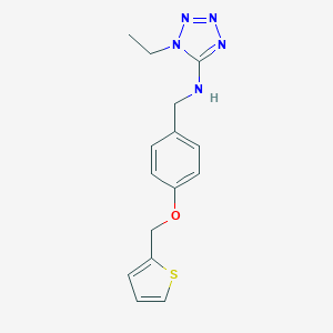 molecular formula C15H17N5OS B275611 1-ethyl-N-[4-(thiophen-2-ylmethoxy)benzyl]-1H-tetrazol-5-amine 