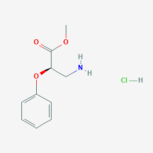 molecular formula C10H14ClNO3 B2756112 Methyl (2R)-3-amino-2-phenoxypropanoate;hydrochloride CAS No. 2095396-92-0