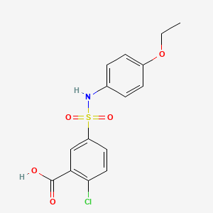 molecular formula C15H14ClNO5S B2756116 2-chloro-5-[(4-ethoxyphenyl)sulfamoyl]benzoic Acid CAS No. 109029-88-1