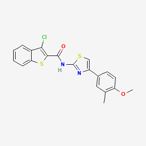 3-chloro-N-[4-(4-methoxy-3-methylphenyl)-1,3-thiazol-2-yl]-1-benzothiophene-2-carboxamide