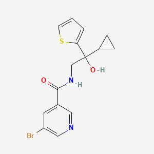 5-bromo-N-(2-cyclopropyl-2-hydroxy-2-(thiophen-2-yl)ethyl)nicotinamide