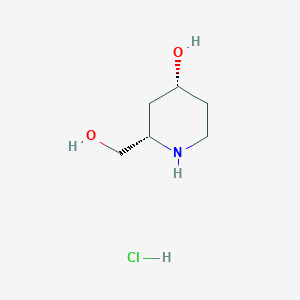 molecular formula C6H14ClNO2 B2756132 (2S,4R)-2-(hydroxymethyl)piperidin-4-ol HCl CAS No. 531503-05-6; 531504-65-1