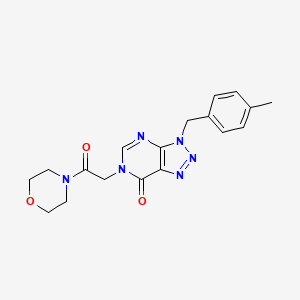 molecular formula C18H20N6O3 B2756134 3-(4-methylbenzyl)-6-(2-morpholino-2-oxoethyl)-3H-[1,2,3]triazolo[4,5-d]pyrimidin-7(6H)-one CAS No. 847381-55-9
