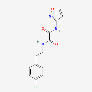 molecular formula C13H12ClN3O3 B2756139 N1-(4-chlorophenethyl)-N2-(isoxazol-3-yl)oxalamide CAS No. 941998-52-3